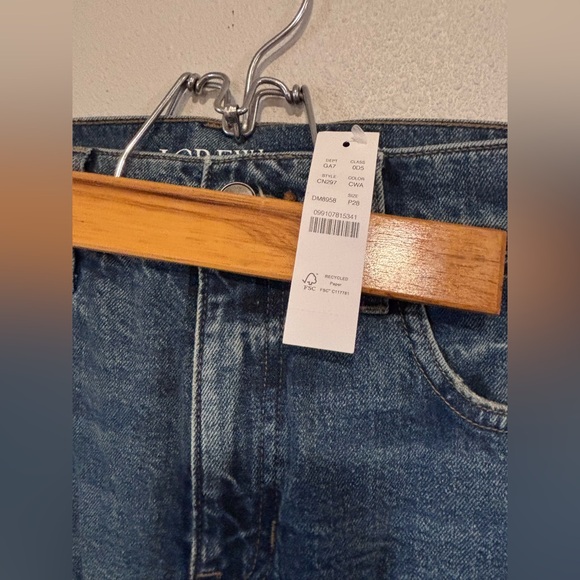 NEW J CREW Petite denim trouser jeans, wide leg, medium wash, casual - Picture 5 of 8